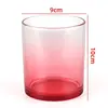 Taza de Vela de Aromaterapia de Fábrica Contenedor de Vela de Vidrio de Color Adornos Decorativos Románticos para Interiores Taza de Portavelas Casera para Bricolaje