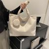 Corduroy bolsa de ombro de grande capacidade 2023 Verão novo saco simples de mecha tote bolsa retro de cor sólida bolsa feminina