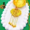 Loja Popular de Ouro Mesmo Estilo Ouro Antigo Filigrana Incrustada Estudante Imperial Dragão e Fênix Pingente de Bolsa com Fecho de Borla Estilo Chinês Presente