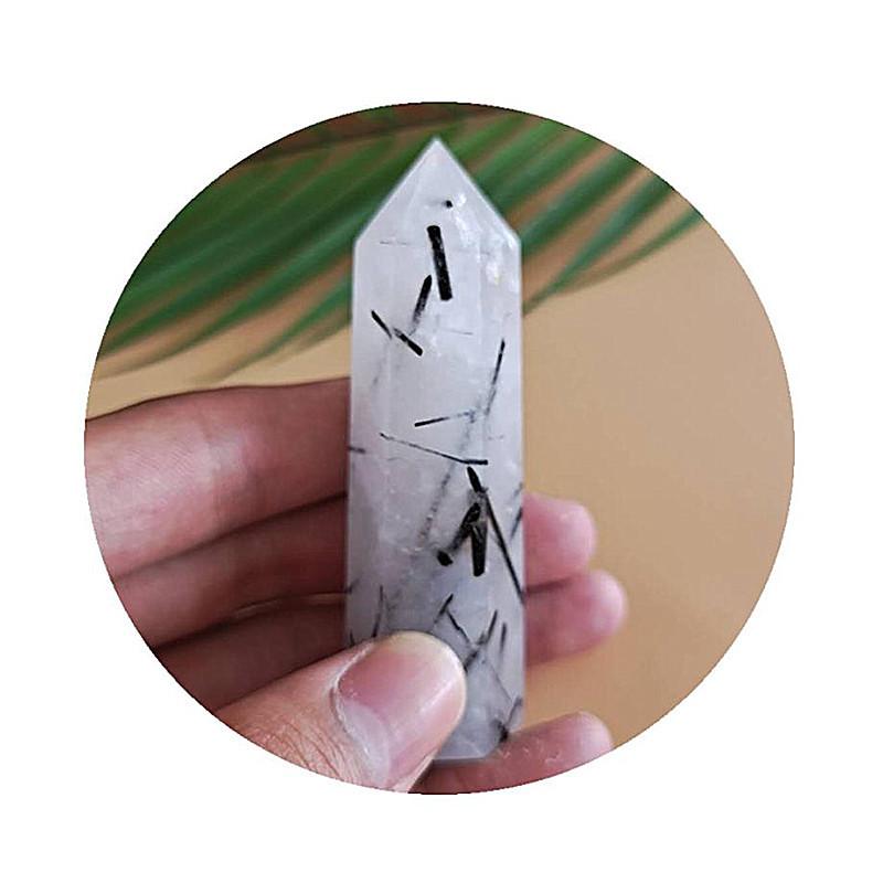 Black tourmaline crystal wand