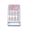Unhas Portáteis de Natal Rosa Claro Floco de Neve Portáteis Europeias e Americanas Atacado Manicure Transfronteiriça Unhas Postiças Prontas
