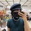 Gorra japonesa CA4L nueva con visera para mujer, gorro ecuestre de presión lateral para otoño e invierno, gorro australiano de fieltro de lana, gorro de moda de color liso.