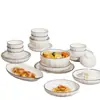 Kangqin Cuenco Cerámico Bajo Esmalte de Estilo Sencillo y Alta Apariencia de Grado Alimenticio, Engrosado y Antiescaldado, Adecuado para Uso Doméstico y Comercial, Exquisito Bol para Arroz