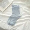 Calcetines de Seda Finos de Verano para Mujer, Calcetines de Maternidad de Color Sólido, Calcetines Zapatos Versátiles de Tubo Alto Estilo Japonés, Calcetines Holgados