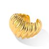 Moda europea y americana protección ambiental chapado en cobre anillo de cuerno para bolso personalidad simple versátil apertura ajustable joyería de anillo transfronteriza