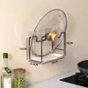 Estante para Tapa de Olla de Cocina para el Hogar Estante de Almacenamiento sin Taladro Montado en Pared Estante de Almacenamiento Multifuncional Estante para Tabla de Cortar Estante de Tabla de Cortar de Múltiples Capas