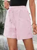 Ropa de mujer para comercio exterior transfronterizo europeo y americano 2026 estilo popular de verano para sitios independientes y Amazon: shorts casuales elásticos de rayas