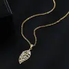 Moda Deseo Transfronterizo Colgante Collar Hoja Cobre Chapado en Oro Alta Calidad Elegante Regalo para Pareja Joyería Directo del Fabricante