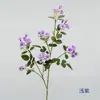 Flor artificial pequena rosa de 2 pontas haste única para decoração de sala de estar, sala de jantar, balcão de bar, adereços de fotografia, arranjo de cena, arranjo de flores de chão