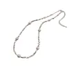 Collar de triángulo de plata rota con perlas de imitación Cadena de clavícula coreana collar de moda temperamento Diseño de celebridad de internet collar al por mayor mujeres