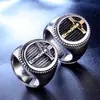Jinziying joyería personalidad retro cruz acero de titanio para hombre colgante venta al por mayor
