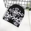 Nueva tendencia patrón versátil gorro de punto jacquard de doble cara moda otoño e invierno cálido para exteriores equitación deportes gorro para el frío