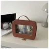 Bolsa de Maquillaje Cuadrada Pequeña de Alto Valor Estético de Venta Caliente Transfronteriza, Bolsa de Maquillaje de PVC Transparente de Alto Valor Estético, Ligera, Sencilla, Impermeable