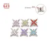 Aretes de Aleación de Titanio G23 Estrella de Nueve Puntas, Clavos para Cartílago de la Oreja, Clavos para la Lengua, Clavos para el Labio, Clavos para la Ceja, Clavos para el Pezón, Joyería Piercing Personalizada al por Mayor