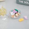 Caixa de doces de plástico transparente redonda criativa acessórios de decoração pagode abertura e fechamento superior e inferior caixa de doces presente de lua cheia de bebê