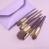 Juego de Brochas de Maquillaje Cangzhou Batata Morada Pequeña Brocha para Polvo Suelto Brocha para Sombra de Ojos Brocha para Base Portátil Brocha de Belleza Herramientas de Maquillaje