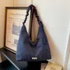 Bolso de hombro con estampado floral estilo coreano para mujer, nueva colección 2026, diseño casual y relajado, bolso tote de gran capacidad