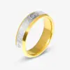 Anéis de Casal Pequenos para Venda por Atacado Amor Eterno, Aço Inoxidável Banhado a Ouro Modelos de Casal em Aço Titânio Foreverlove