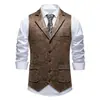 Amazon Europa América Colete Masculino Retro de Camurça Estampado com Lapela Único Botão Multicor Colete de Terno Homem Transfronteiriço
