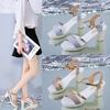 Sandalias de tacón grueso de verano 2022 para mujer, estilo hada, tacones altos con correa de hebilla, sandalias de tacón alto para mujer