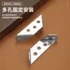 Código de esquina multifunción de acero inoxidable, código de esquina universal de fijación de tres lados, soporte para estante, código colgante trapezoidal, conector para muebles
