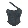 Estilo Europeu e Americano 2026 Verão Nova Roupa Feminina Cor Sólida Tomara que Caia Moda Espinha de Peixe Slim Fit Bandeau Feminino Comércio Exterior Atacado
