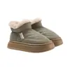 2026 Novas Pantufas de Algodão Impermeáveis de Cano Alto com Solado Grosso Estilo Outono/Inverno para Uso Externo Sapatos de Algodão Quentes Espessados com Veludo Antiderrapantes