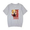 Anime Demon Slayer Ghost Blade periférico estampado camiseta de manga corta casual de primavera para hombre y mujer