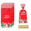 Bolsa de Embalaje para Dulces Navideños Transfronteriza Bolsa de Regalo de Santa Claus Copo de Nieve Bolsillo Plano OPP para Empaque de Galletas