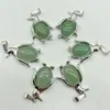 Venta Caliente Transfronteriza Joyería Europea y Americana Accesorios para Collares Cristal Natural Ágata Piedra Preciosa Colgante de Pingüino Aleación Accesorios Ecológicos
