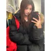 Diseño de Estilo Coreano para Viajar Ajuste Holgado Otoño e Invierno Terciopelo Espesor Cálido Cuello de Piel Sencilla Chaqueta de Algodón para Viajar para Hombres y Mujeres