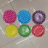 Platos de Papel Desechables de Lunares Coloridos para Cumpleaños 7 pulgadas 9 pulgadas Platos de Papel para Barbacoa Suministros para Fiesta Día del Niño