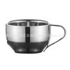 Conjunto de Xícara de Café e Pires Conjunto de Aço Inoxidável Criativa Copo de Café Estilo Europeu 304 Aço Inoxidável Xícara de Chá Simples