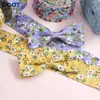 Tiras Pequeñas de Tela Floral Prensada, Cintas Compuestas de Tela Floral, Accesorios para el Cabello de Moños Hechos a Mano para DIY, Cinta para el Cabello