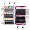 Conjunto Popular Transfronteiriço de Extensão de Cílios Postiços de Grande Capacidade DIY Cabelo de Cluster Único Auto-Enxertável Segmentado Curvatura D Natural Espesso