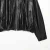 Moda Femenina de Cuero con Mangas Abullonadas Estilo Bomber 2026 Primavera Nuevo Transfronterizo AliExpress 3046045