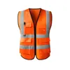 Colete Refletivo de Obra Roupa de Trabalho Segurança Saneamento Serviço de Motorista Multi-Bolsos Roupas Refletivas de Proteção de Segurança Personalizável com Impressão