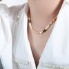 Collar hecho a mano con cuentas de ábaco de perlas naturales de agua dulce, ojo de tigre rosa, piedra fantasma verde, joyería de hadas para combinar con todo