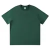 Camiseta Casual Holgada de Color Sólido con Retazos Raglán Cuello Redondo Manga Corta Camisa Cultural Ropa de Trabajo con Logotipo Impreso 220g