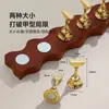 Base Minimalista de Noz para Prática de Unhas Conjunto de Ferramentas para Modelagem e Exibição de Unhas em Madeira Natural Estilo Japonês