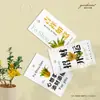 {Zhi Chi} Etiqueta de Fortuna Auspiciosa y Próspera Tarjeta de Recordatorio de Mantenimiento de Bergamota Decoración de Planta en Maceta para Oficina Interior