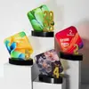Nuevo trofeo de cristal medalla metal resina madera maciza colorido digital alta calidad competencia de personal premio de empresa empresa