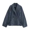 Z Estilo Europeo y Americano 2026 Nueva Moda Elegante Temperamento Chaqueta Abrigo de Doble Botonadura Suelta con Cinturón para Mujer para Ir al Trabajo 4968228