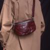 Bolso cruzado para hombre con diseño de dumplings tridimensionales y plisados, para hombro, estilo retro europeo y americano, portátil, con cremallera, versátil, personalizado, moderno