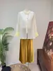 Zhi LiNuevo Estilo Chino Tendencia Nacional Bordado Brillo Fino Camisa 2026 Principios de Otoño Nuevo Cuello Alto Ligero Tendencia Top para Mujer