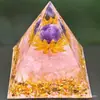 Bola de Cristal Natural, Adorno de Pirámide de Amatista, Decoración de Grava de Obsidiana, Decoración de Escritorio para el Hogar