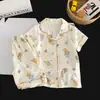 Pijama Infantil 2026 Dibujos Animados Ropa Infantil Nuevo Estilo Niños y Niñas Algodón Nube Niños Grandes Cuello Solapa Conjunto de Ropa para el Hogar Transfronterizo