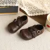 Zapatos de Cuero para Niñas 2026 Estilo Nuevo Primavera y Otoño Zapatos Individuales Infantiles Zapatos de Princesa Estilo Británico Transpirables Suela Suave Zapatos para Bebé