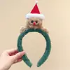 Diadema de Dibujos Animados Navideña para Niños 2025 Nuevo Estilo Diadema de Reno de Felpa para Niñas, Accesorio para el Cabello para Fotos y Lavado de Cara de Niñas Pequeñas