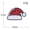 Serie Navideña Bordado de Lentejuelas de Colores Bordado por Computadora Papá Noel Muñeco de Nieve Árbol de Navidad Parche de Tela Bordada Exportación